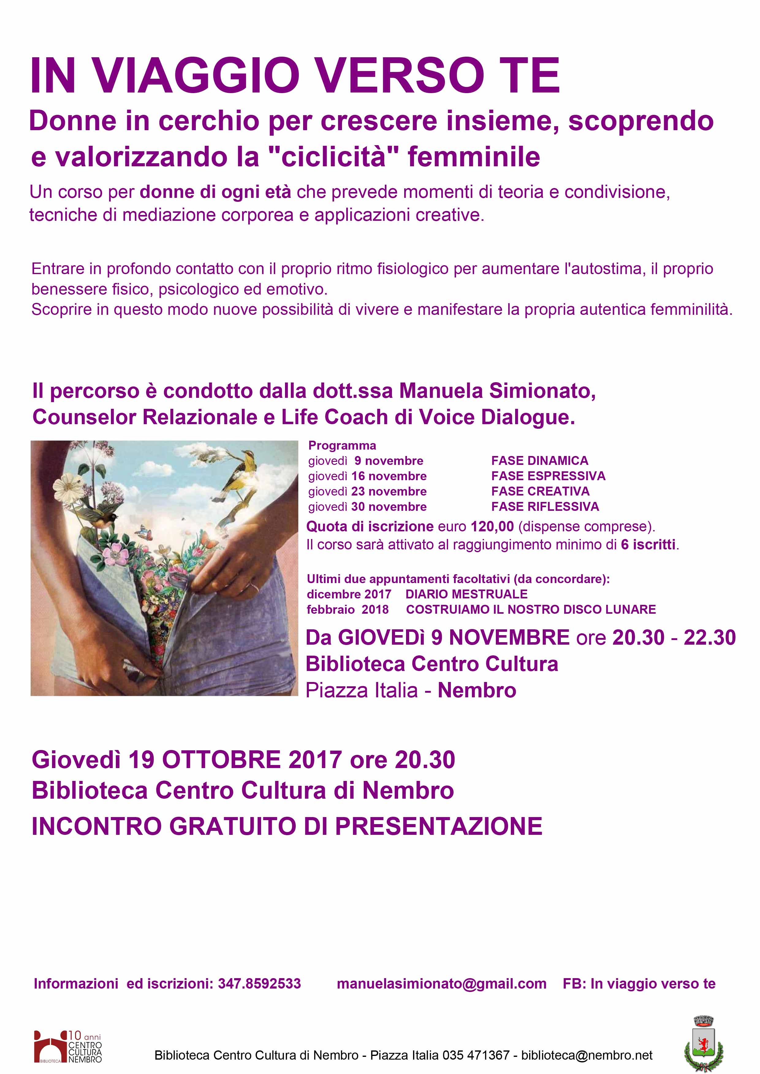 Immagine IN VIAGGIO VERSO TE. Donne in cerchio per crescere insieme, scoprendo e valorizzando la 