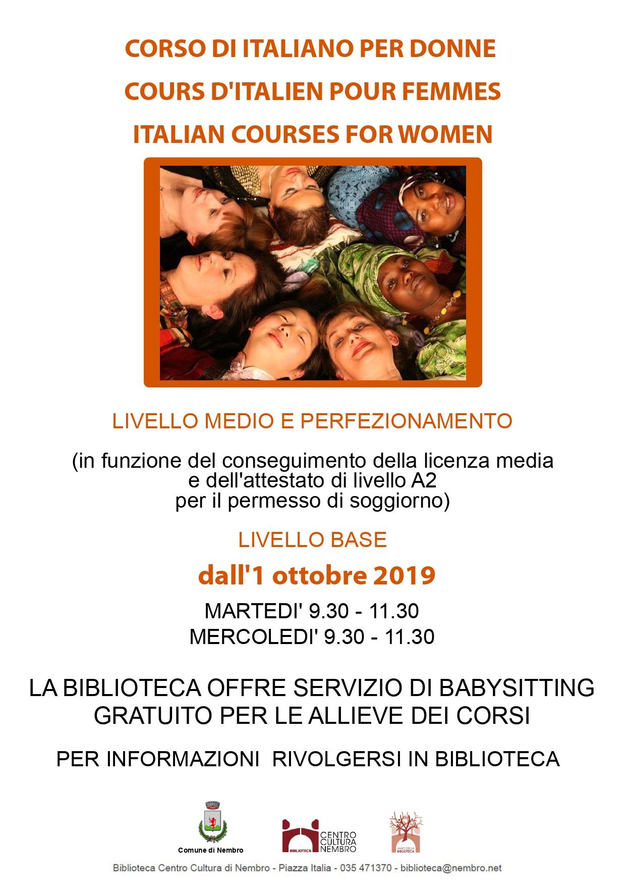 Immagine CORSO DI ITALIANO PER DONNE