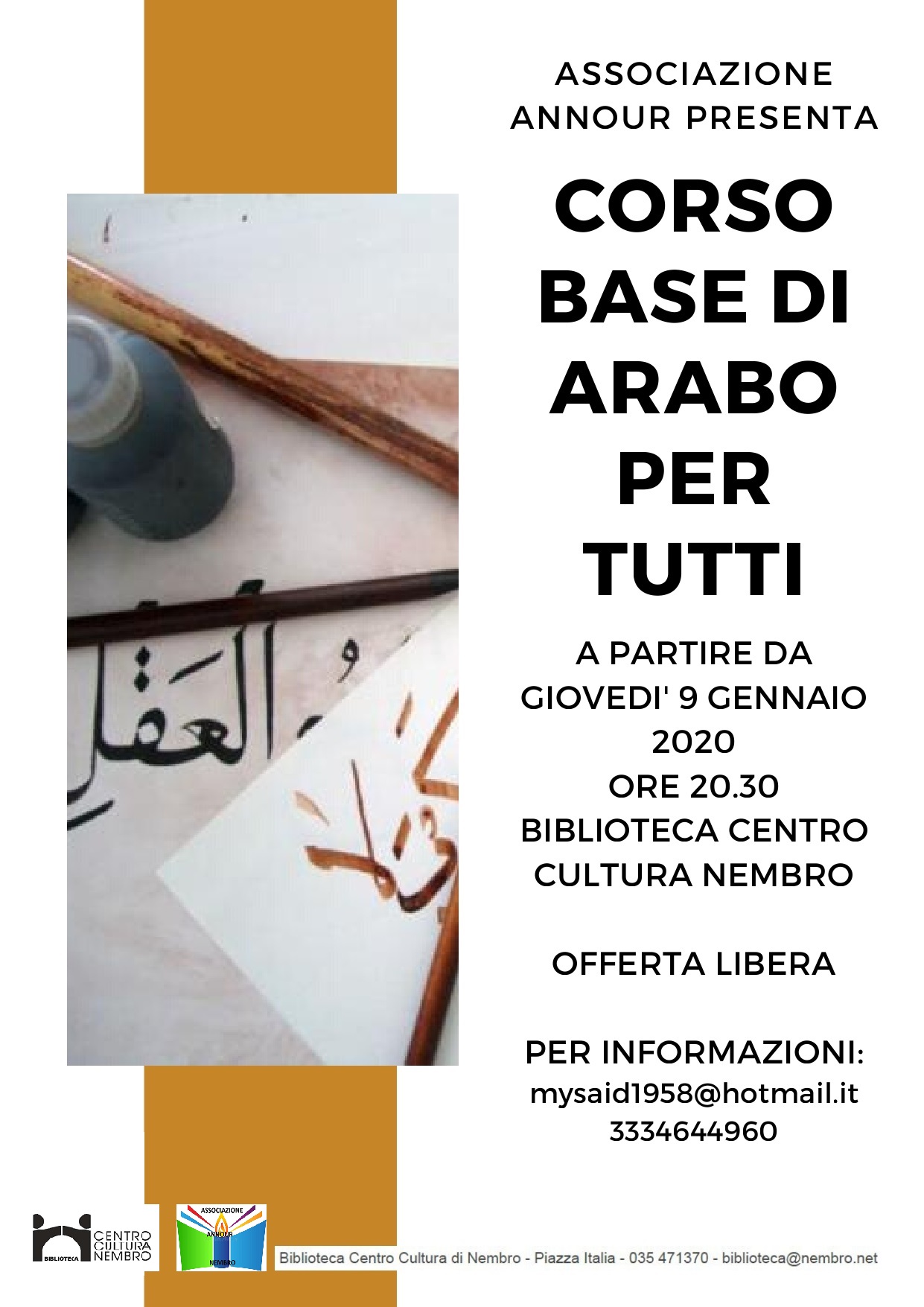 Immagine CORSO BASE DI ARABO PER TUTTI