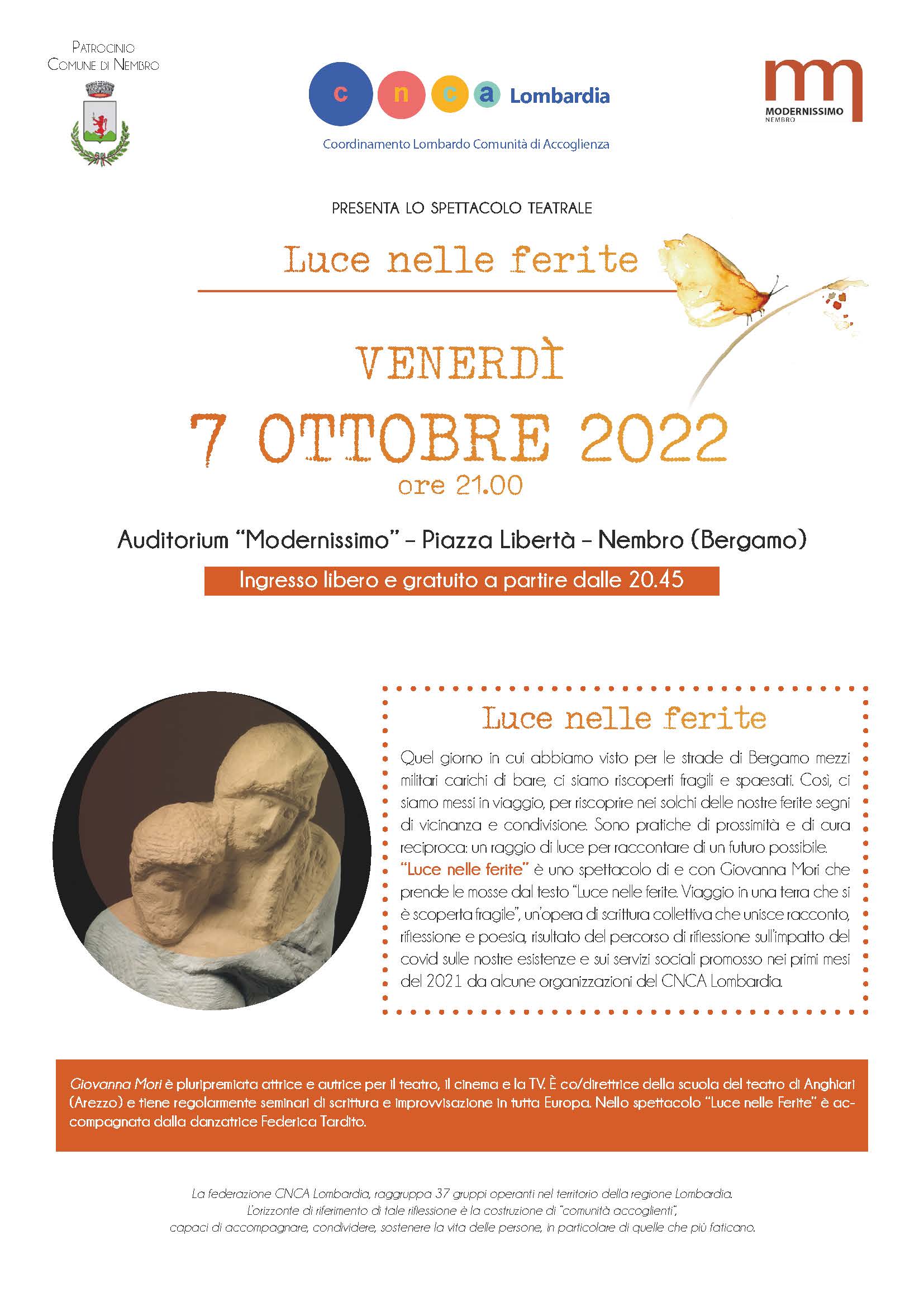 Immagine Spettacolo Teatrale: LUCE NELLE FERITE