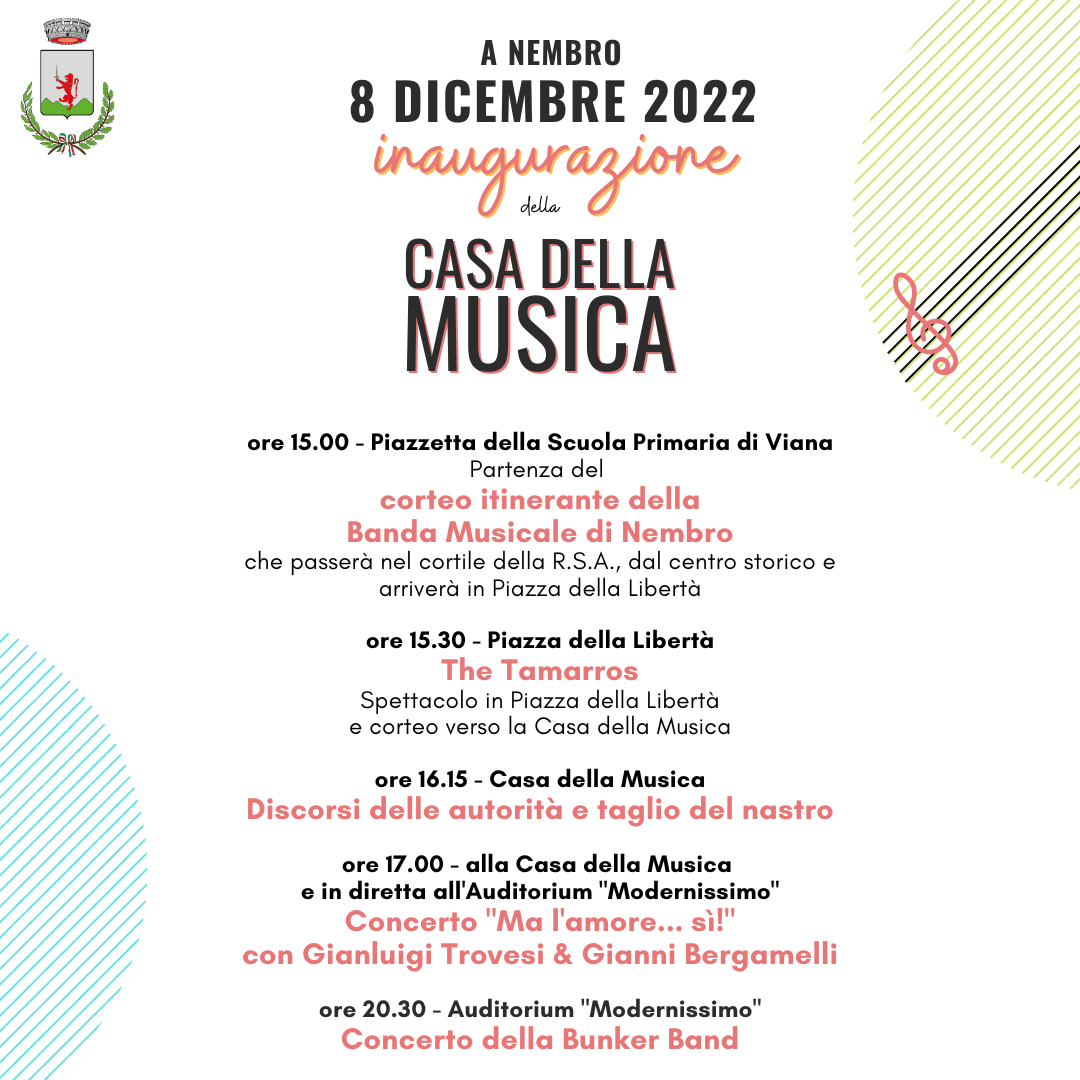 Grande inaugurazione della CASA DELLA MUSICA