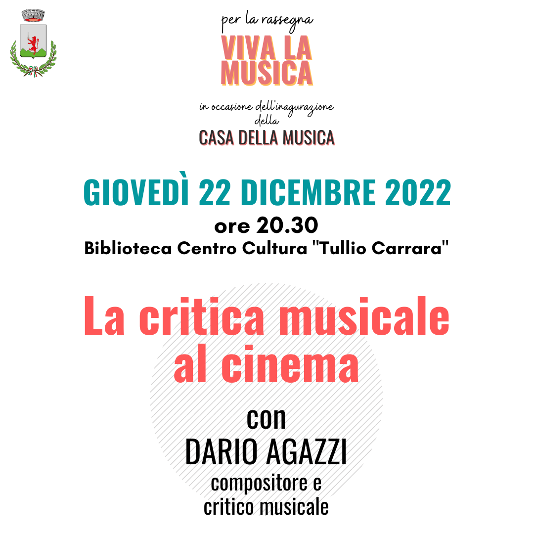 Immagine La critica musicale al cinema. Con Dario Agazzi.