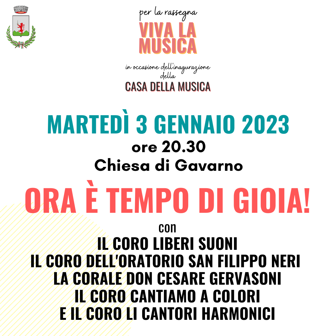 Immagine Concerto: ORA È TEMPO DI GIOIA!