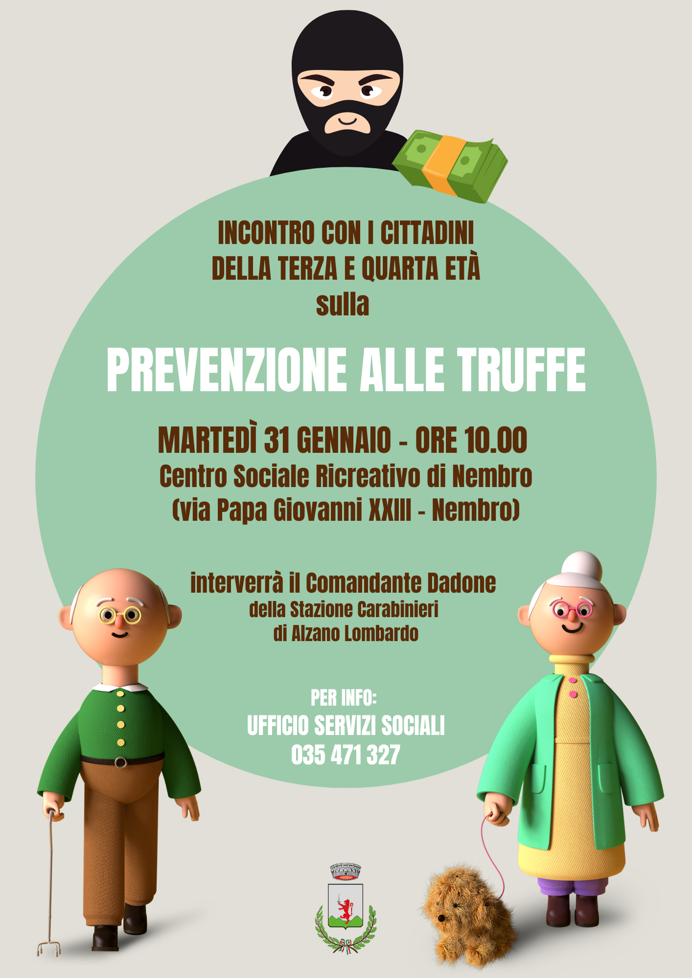 Immagine INCONTRO CON I CITTADINI DELLA TERZA E QUARTA ETÀ sulla  PREVENZIONE ALLE TRUFFE