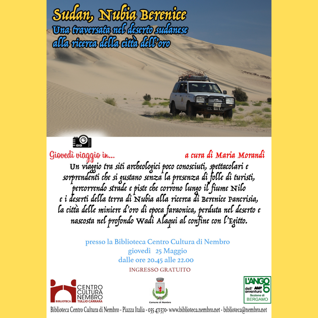 Immagine Giovedì viaggio in...Sudan: Nubia Berenice