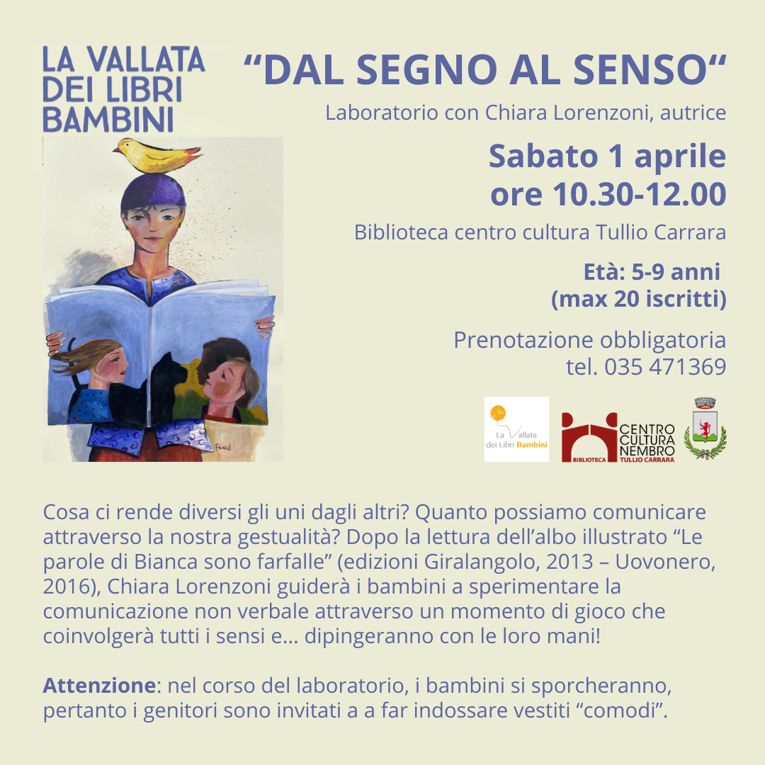 Immagine  LA VALLATA DEI LIBRI BAMBINI - “DAL SEGNO AL SENSO“ 