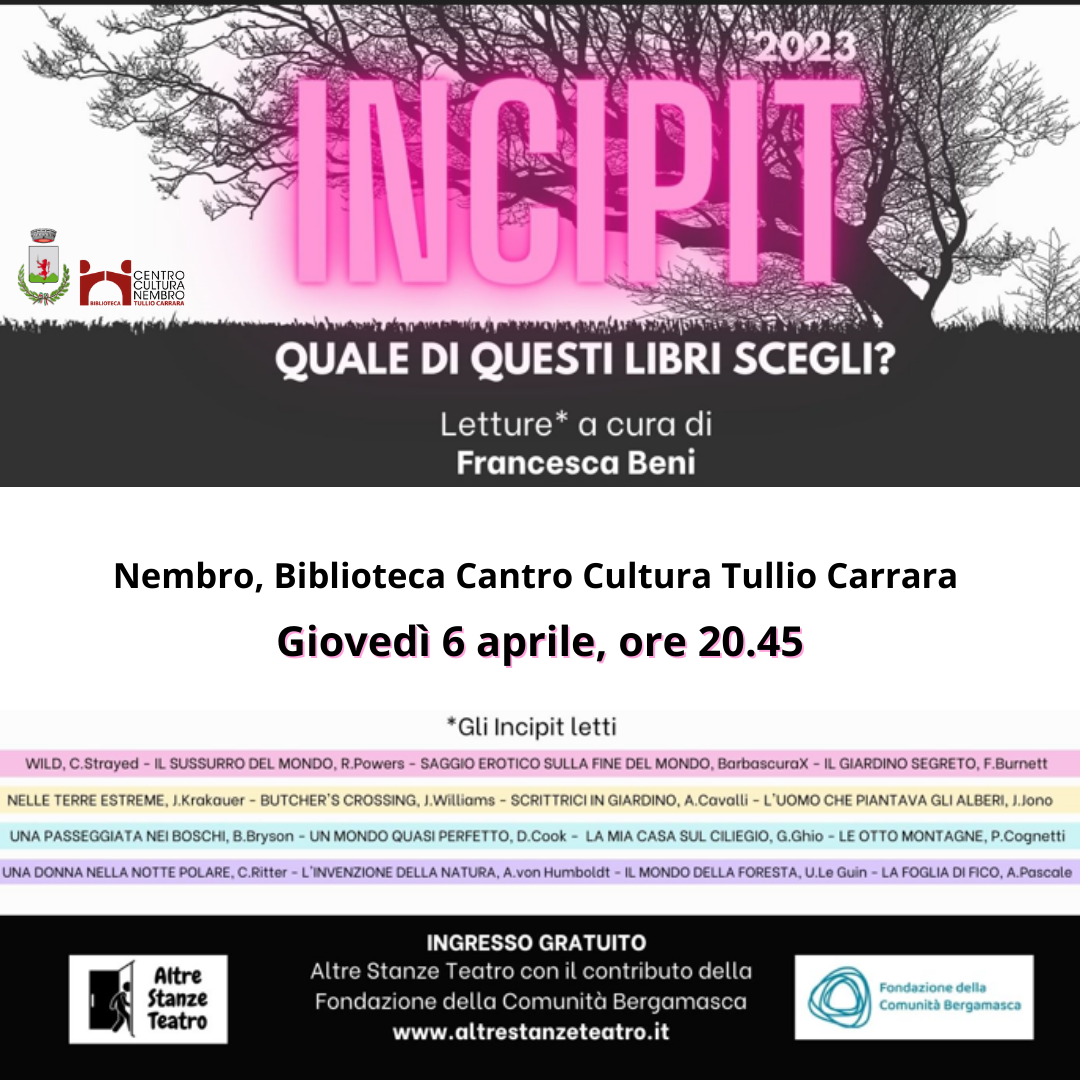 Immagine “Incipit – Quale di questi libri scegli?”