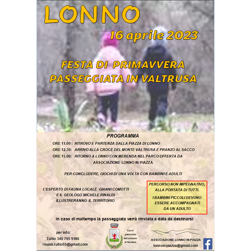 Immagine Festa di Primavera, passeggiata in Valtrusa