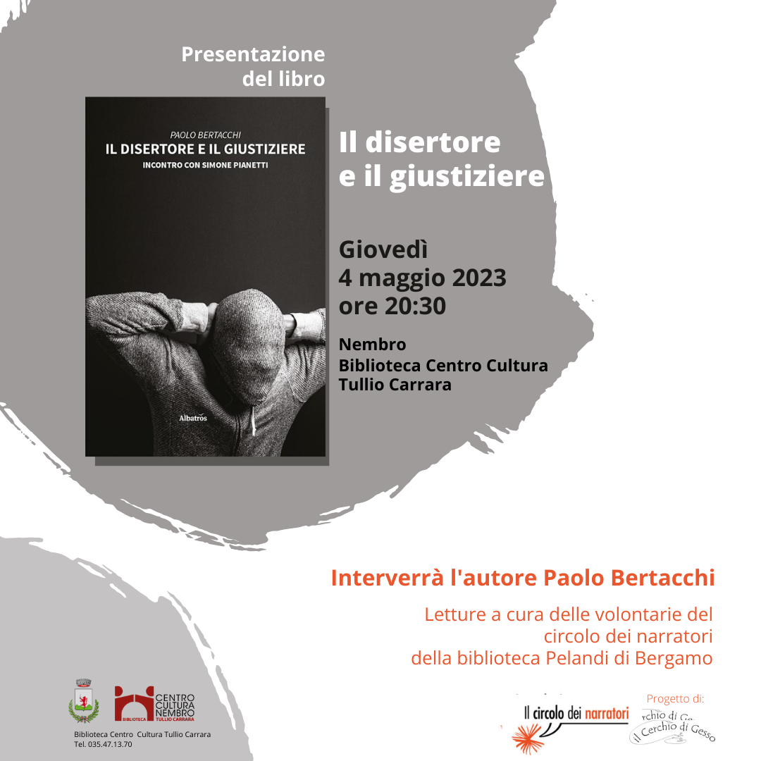 Immagine Presentazione del libro: Il disertore  e il giustiziere