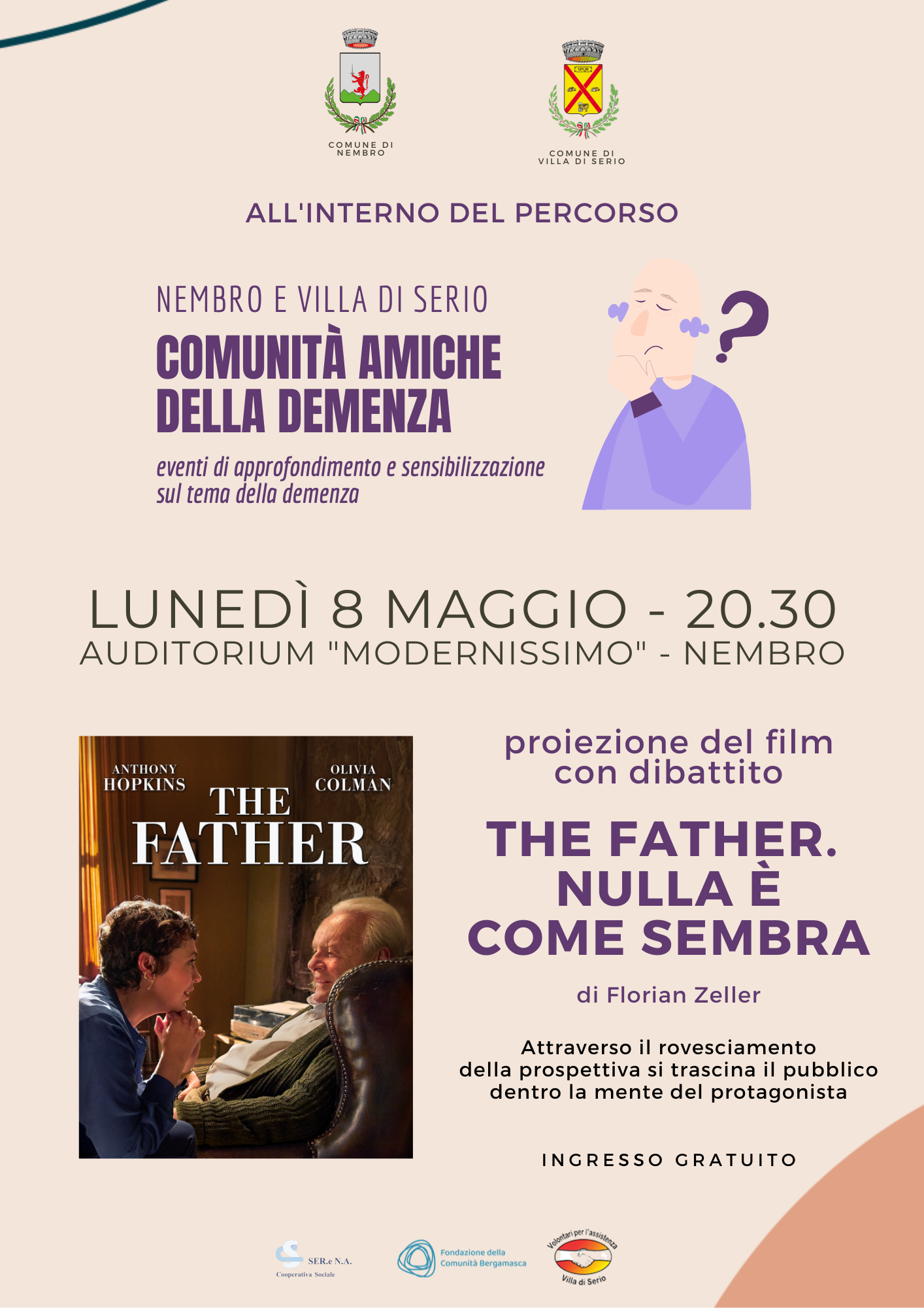 Immagine Proiezione del film con dibattito: THE FATHER, NULLA È COME SEMBRA