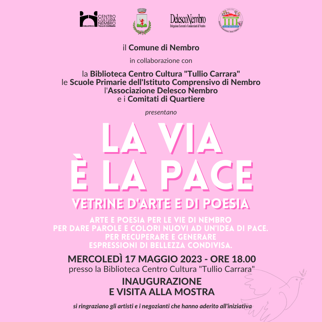 Immagine Inaugurazione della mostra: LA VIA È LA PACE, vetrine d'arte e di poesia