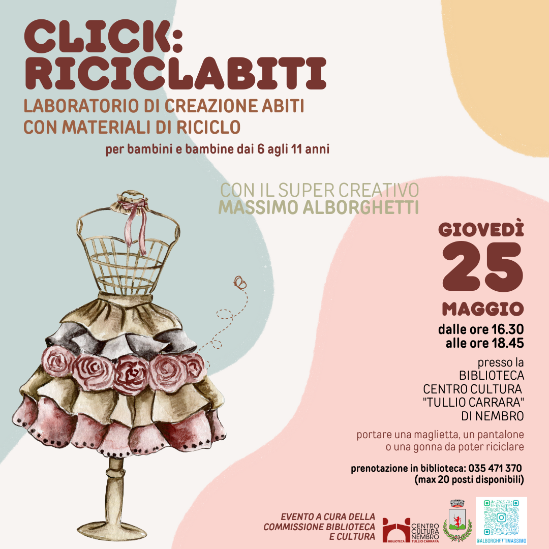 Immagine CLICK: RICICLABITI - Laboratorio di creazione abiti con materiali di riciclo