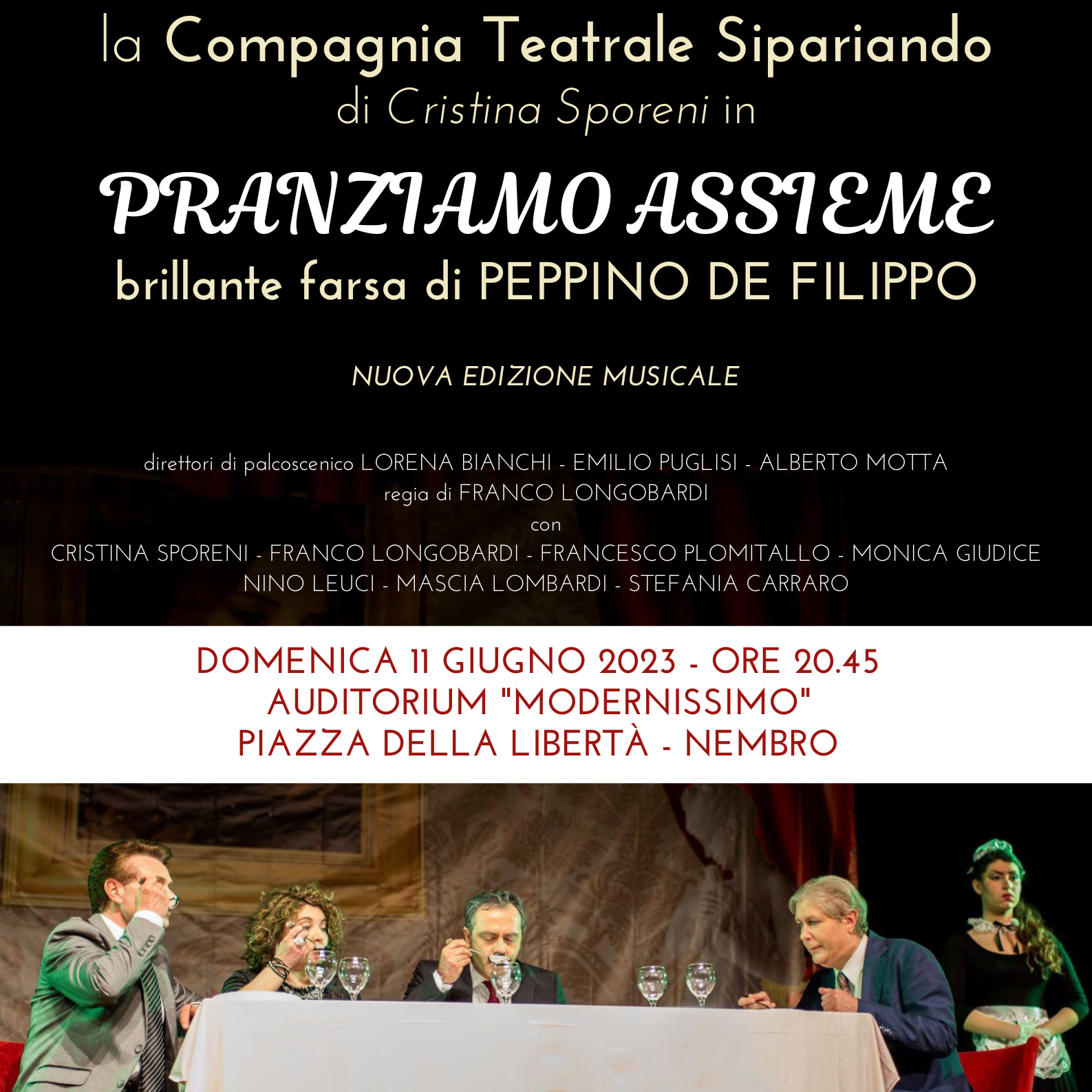 immagine Spettacolo teatrale: PRANZIAMO ASSIEME, brillante farsa di Peppino De Filippo