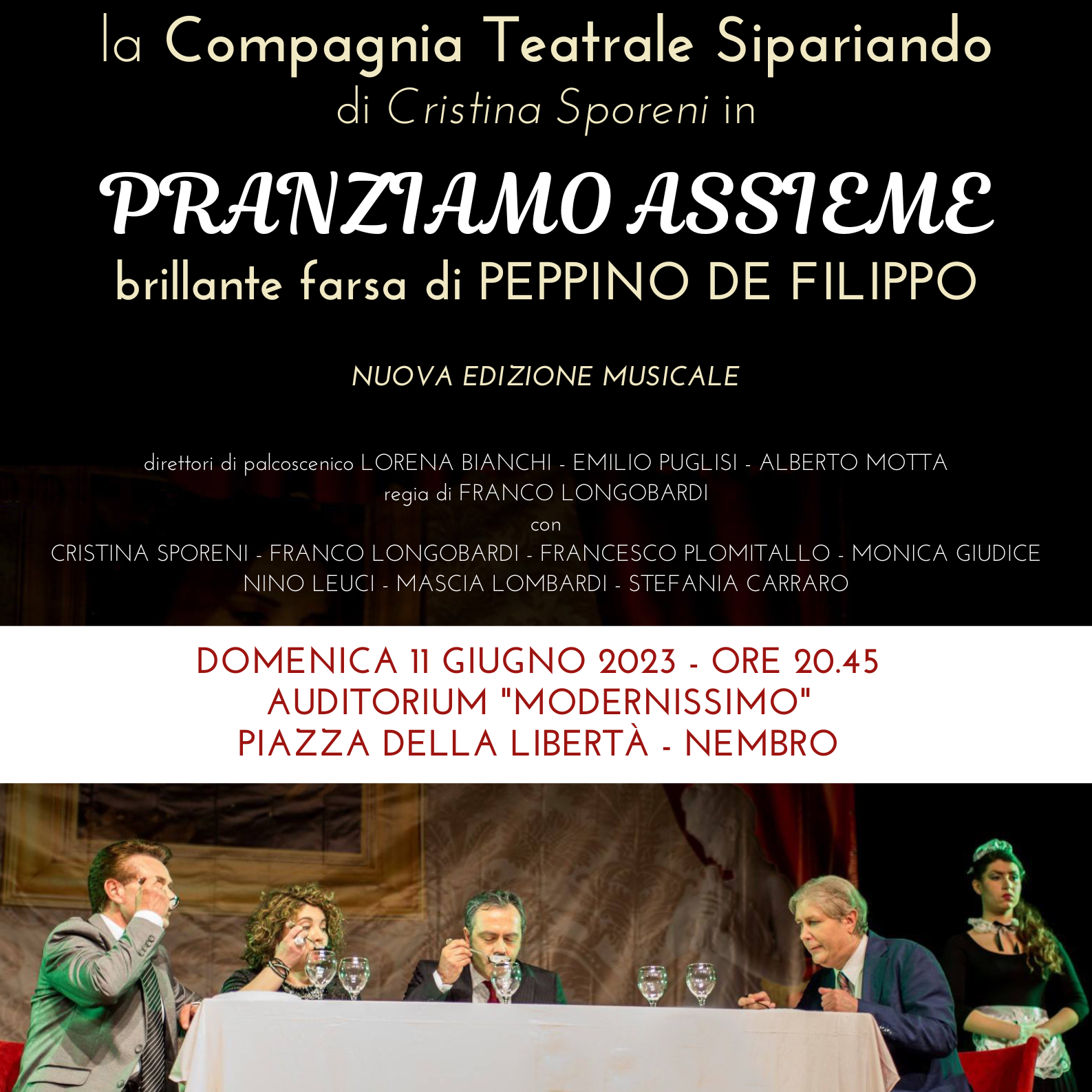 Immagine Spettacolo teatrale: PRANZIAMO ASSIEME, brillante farsa di Peppino De Filippo