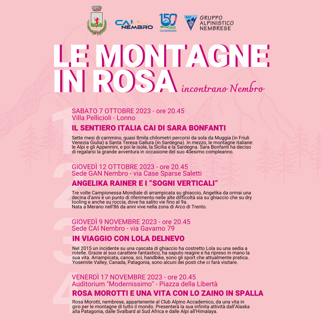 Immagine Le MONTAGNE IN ROSA incontrano Nembro