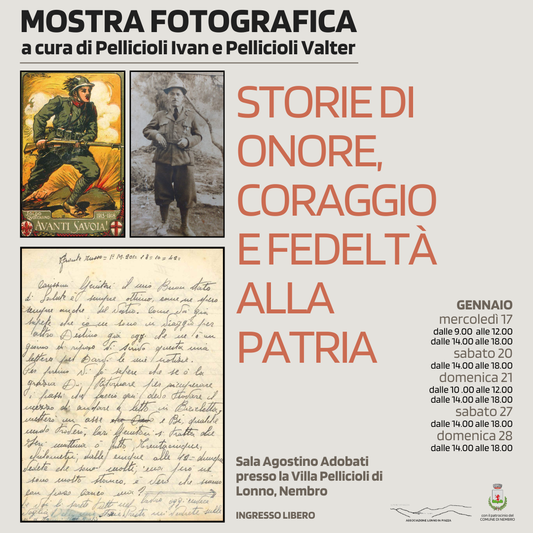 Immagine Mostra fotografica: STORIE DI ONORE, CORAGGIO E FEDELTÀ ALLA PATRIA