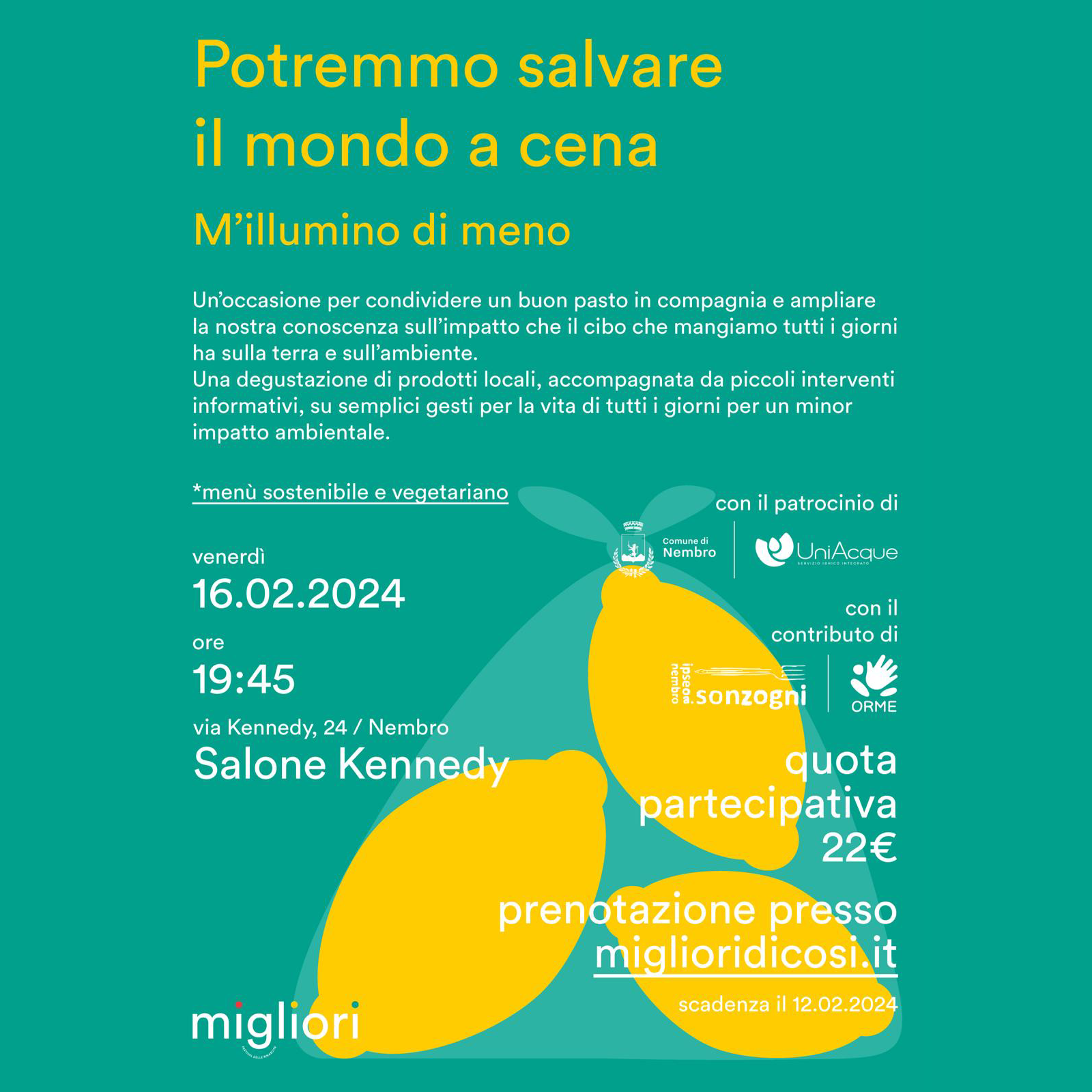 Immagine Potremmo salvare il mondo a cena 
