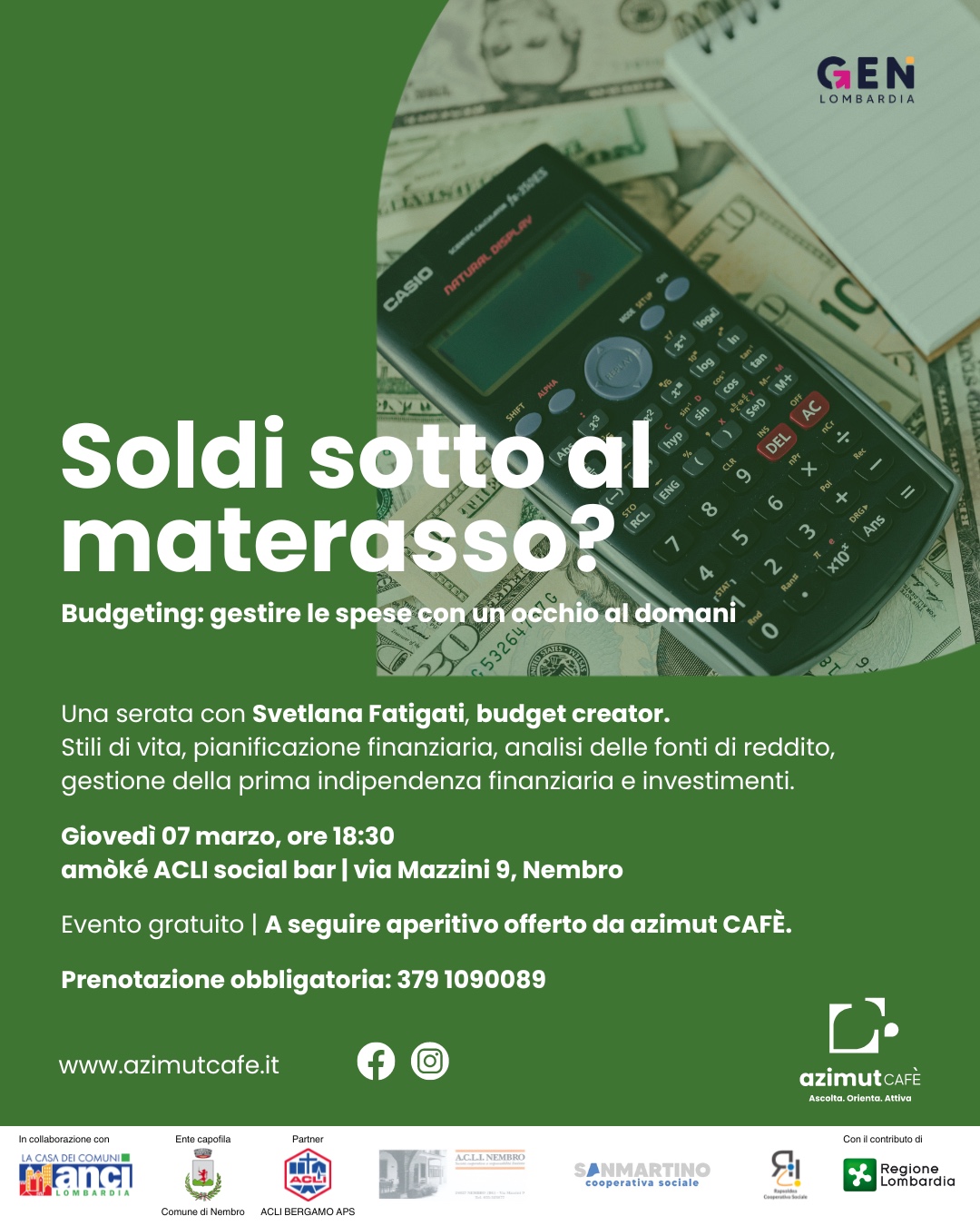 Immagine incontro: SOLDI SOTTO AL MATERASSO?