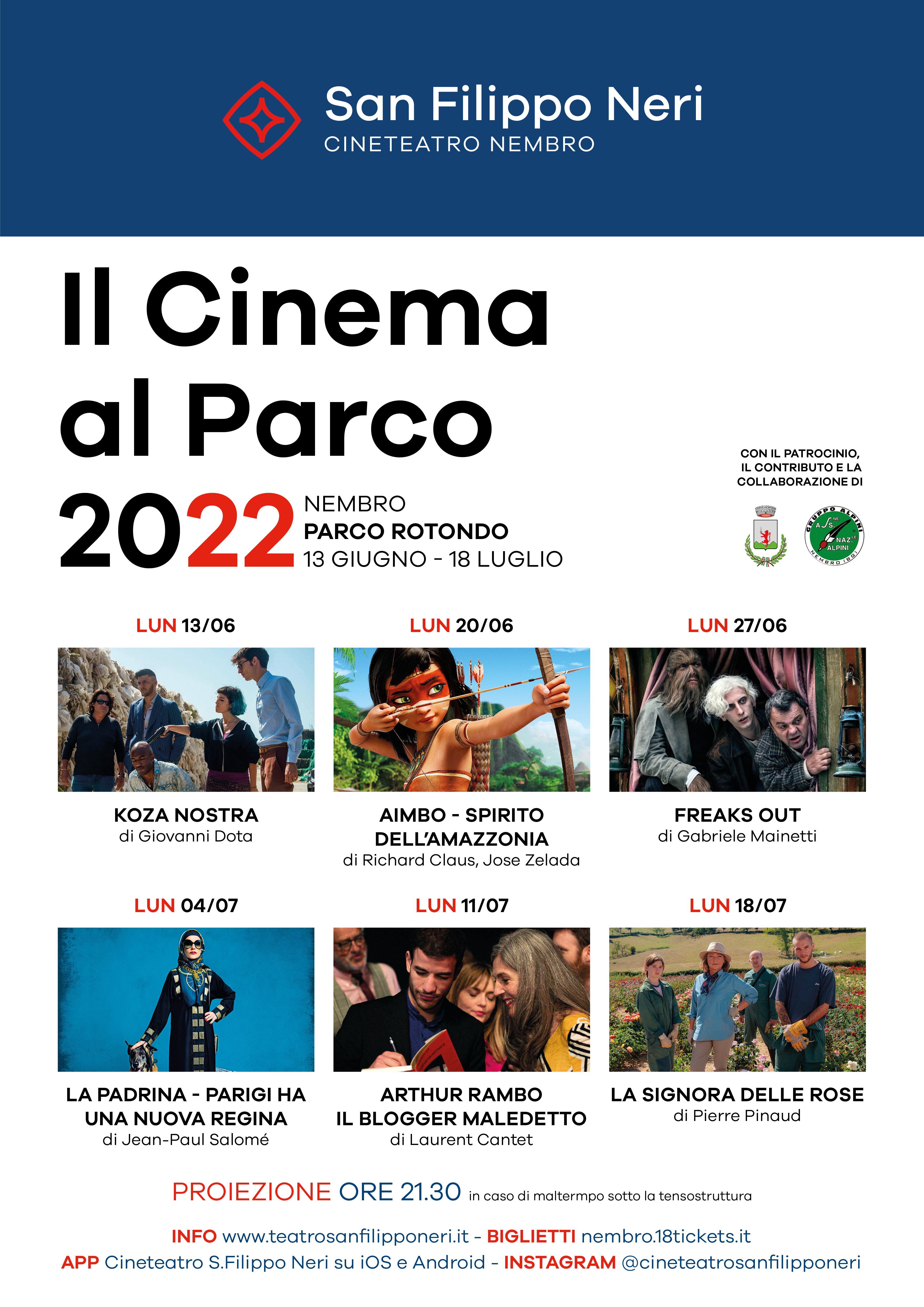 immagine il CINEMA AL PARCO 2022