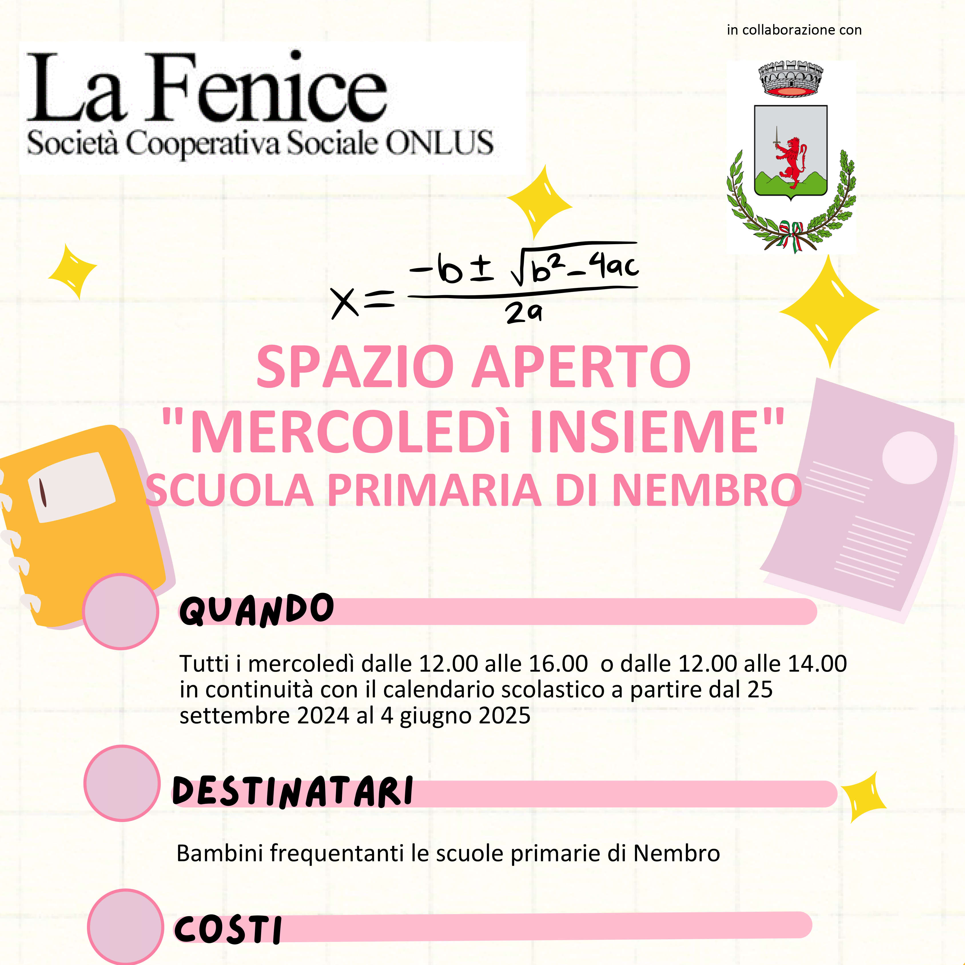 Immagine Progetto MERCOLEDÌ INSIEME per gli alunni delle scuole primarie di Nembro