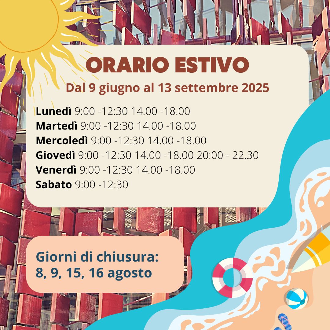 Immagine ORARIO ESTIVO BIBLIOTECA 2025