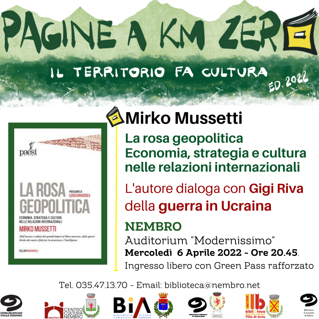 Immagine Presentazione del libro di Mirko Mussetti: LA ROSA GEOPOLITICA