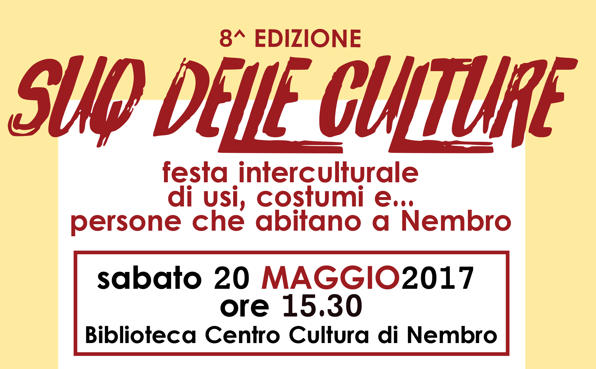 Immagine 8^ edizione del SUQ DELLE CULTURE
