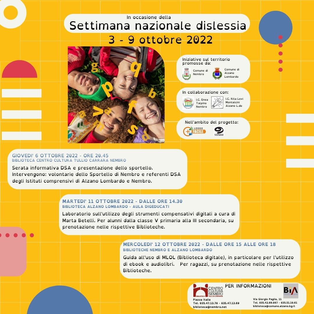 Immagine Settimana nazionale della dislessia