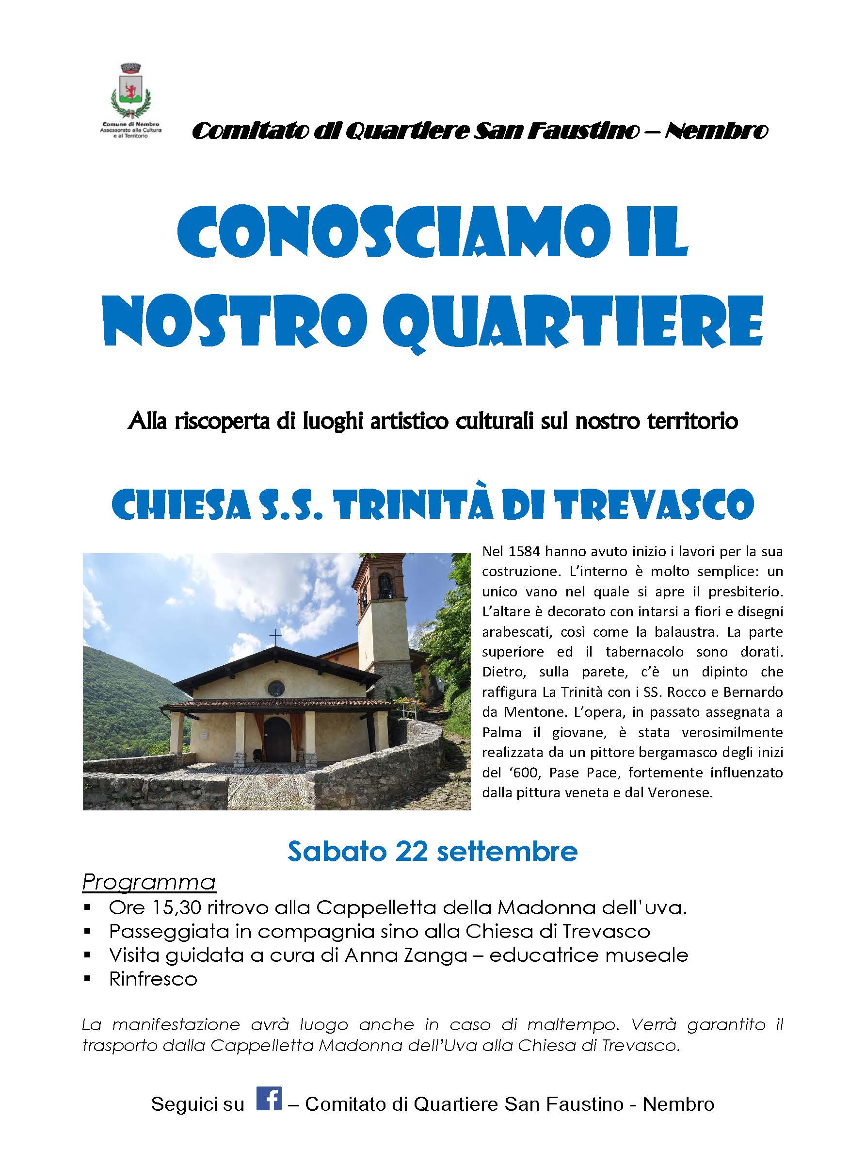 Alla scoperta della chiesa S.S Trinità di Trevasco