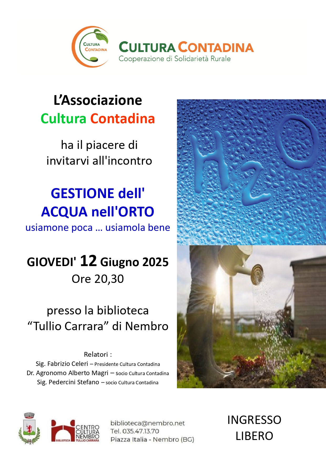 Immagine Gestione dell'acqua nell'orto: usiamone poca … usiamola bene!